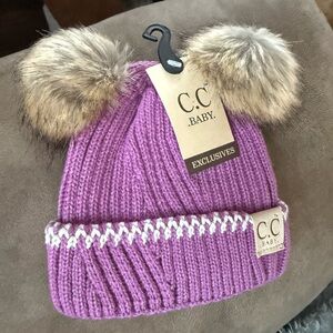 C.C Baby purple knit hat
